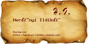 Herényi Ildikó névjegykártya