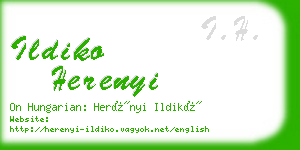 ildiko herenyi business card